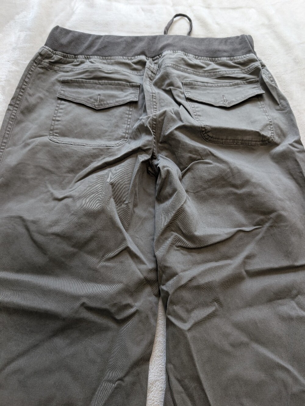 Flamingals Solid Seam Detail Drawstring Mid Rise Straight Leg Pants NWT XL - Picture 8 of 10